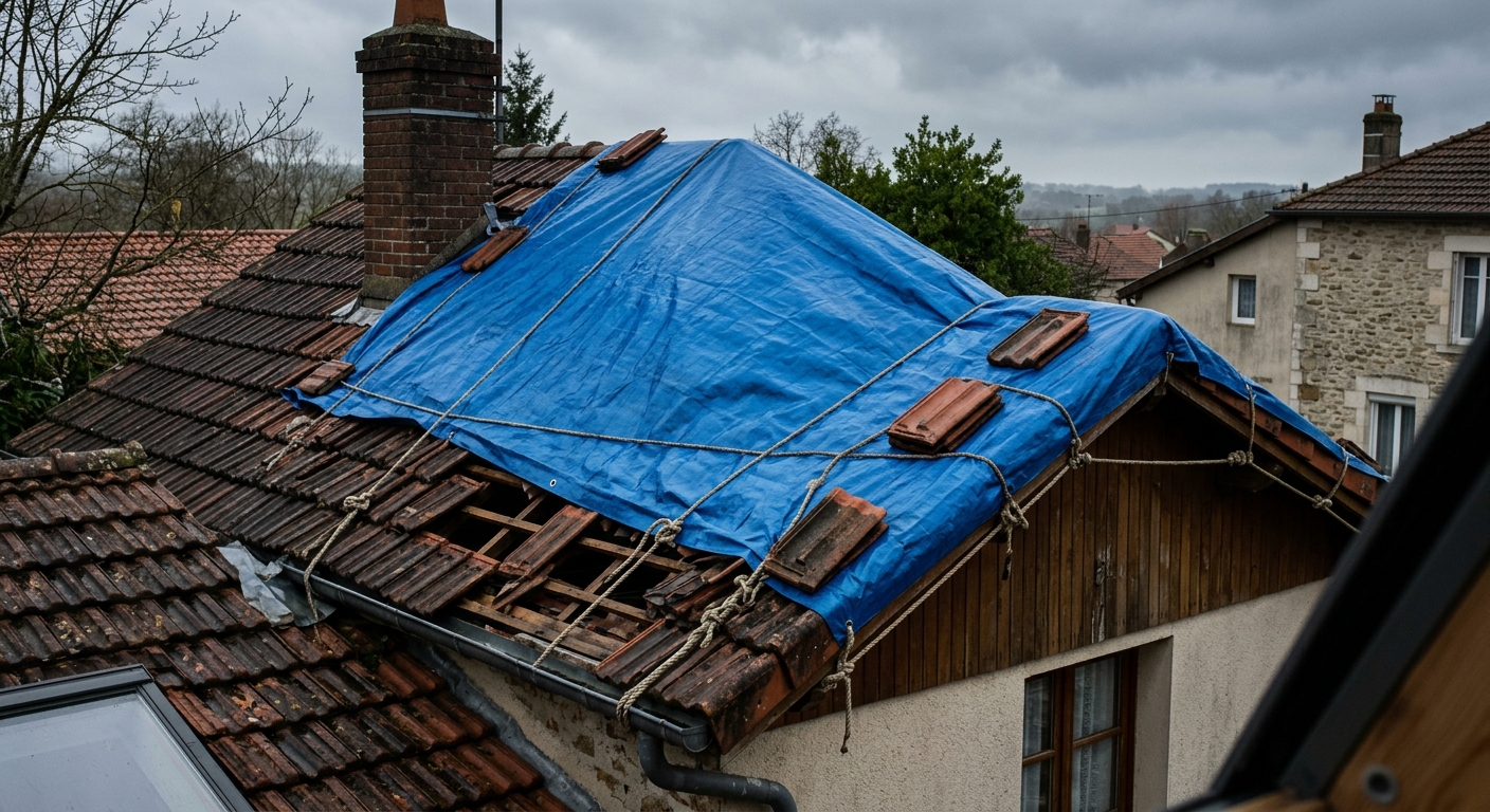 B&acirc;chage toiture urgence