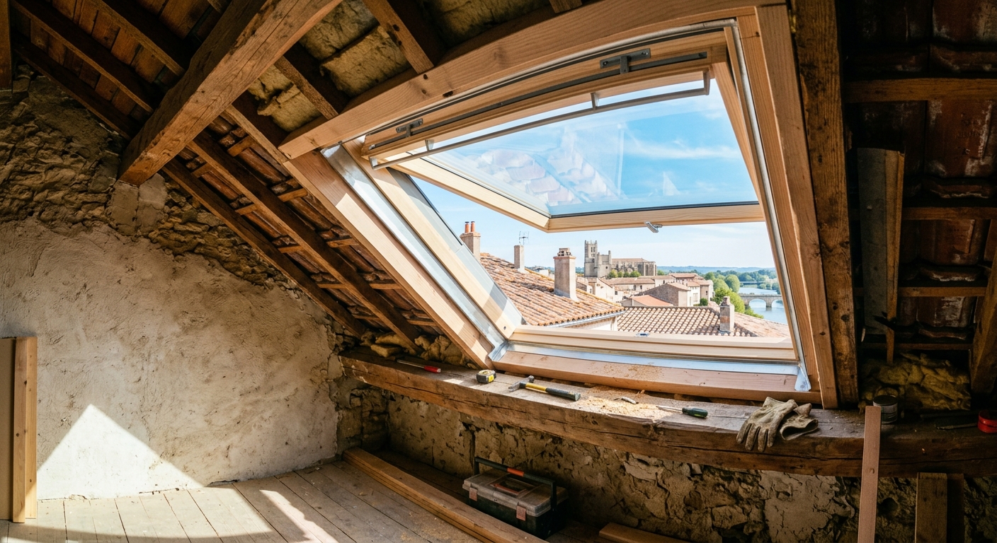 Pose de Velux à Béziers par JF Couverture