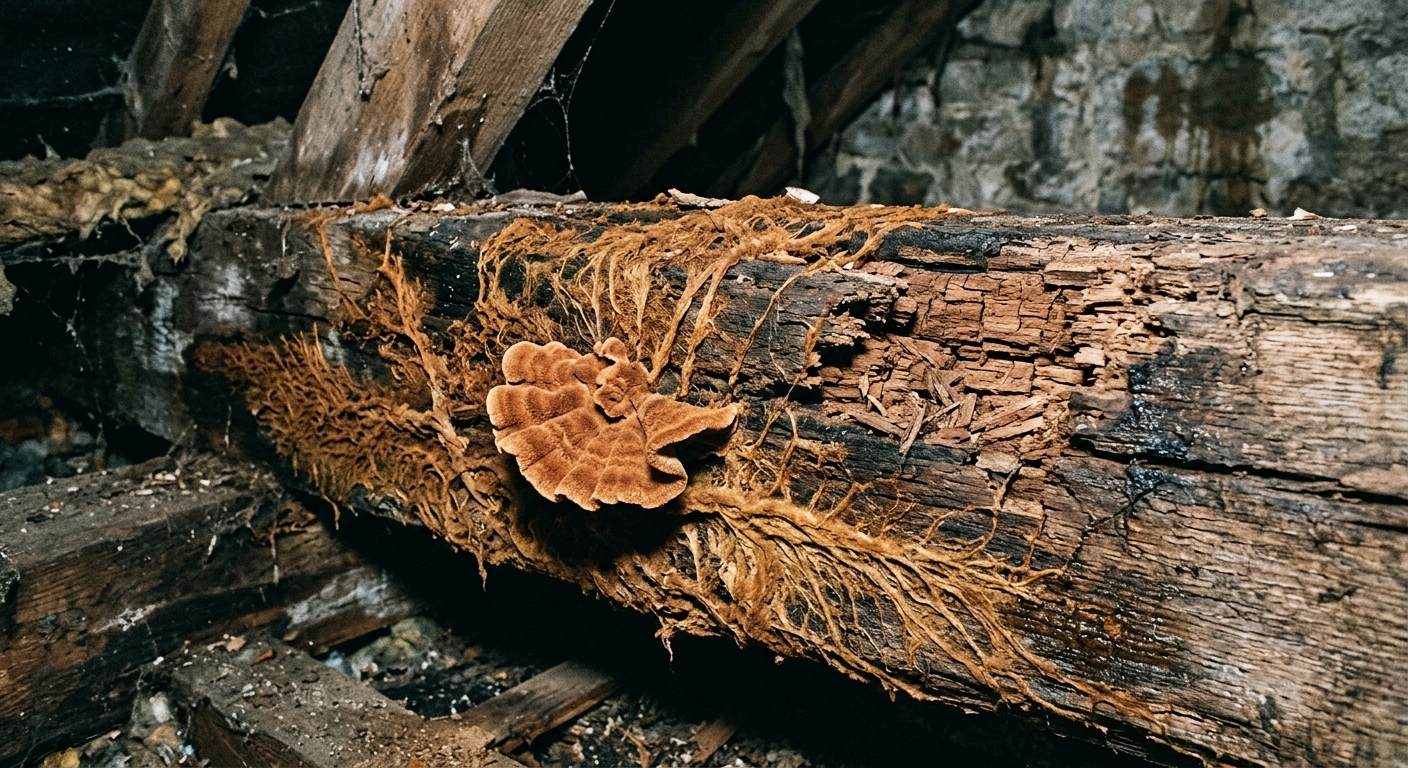 M&eacute;rule sur poutre en bois
